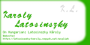 karoly latosinszky business card